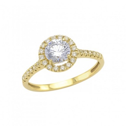 Δαχτυλίδι Χρυσό 14K (RI465 - SR101)